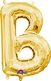 Gold Letter "B" Mylar 16 Inch Balloon